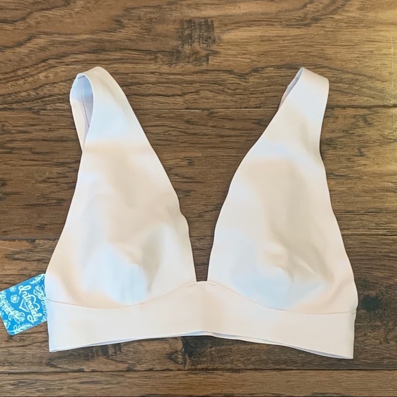 Back in Stock!! Small NWT Free People Erin Neo Plunge Scuba Bralette Mooncake - Picture 5 of 9